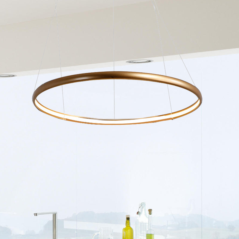 Black/Brown/Gold Orbit LED Ceiling Light Modernism 1/2/3-Light Acrylic Chandelier in Warm/White/Natural Light 1 Gold Clearhalo 'Ceiling Lights' 'Chandeliers' 'Modern Chandeliers' 'Modern' Lighting' 142495