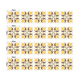 Yellow Fleur-De-Lis Wallpaper Panel Floral Bohemia Self-Adhesive Wall Decor for Bathroom Clearhalo 'Wall Decor' 'Wallpaper' 1424969