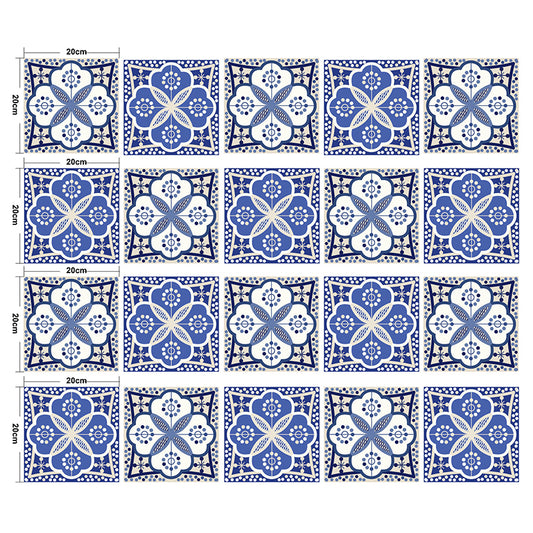 Blue Clover Wallpaper Panel Set Peel and Stick Boho Chic Dining Room Wall Decoration Clearhalo 'Wall Decor' 'Wallpaper' 1425025