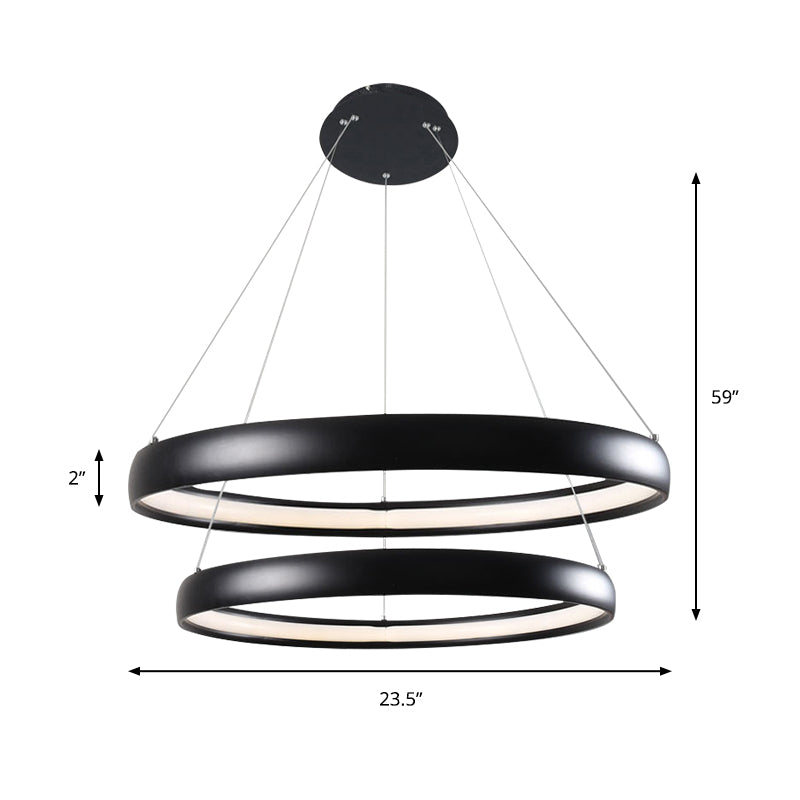 Black/Brown/Gold Orbit LED Ceiling Light Modernism 1/2/3-Light Acrylic Chandelier in Warm/White/Natural Light Clearhalo 'Ceiling Lights' 'Chandeliers' 'Modern Chandeliers' 'Modern' Lighting' 142506