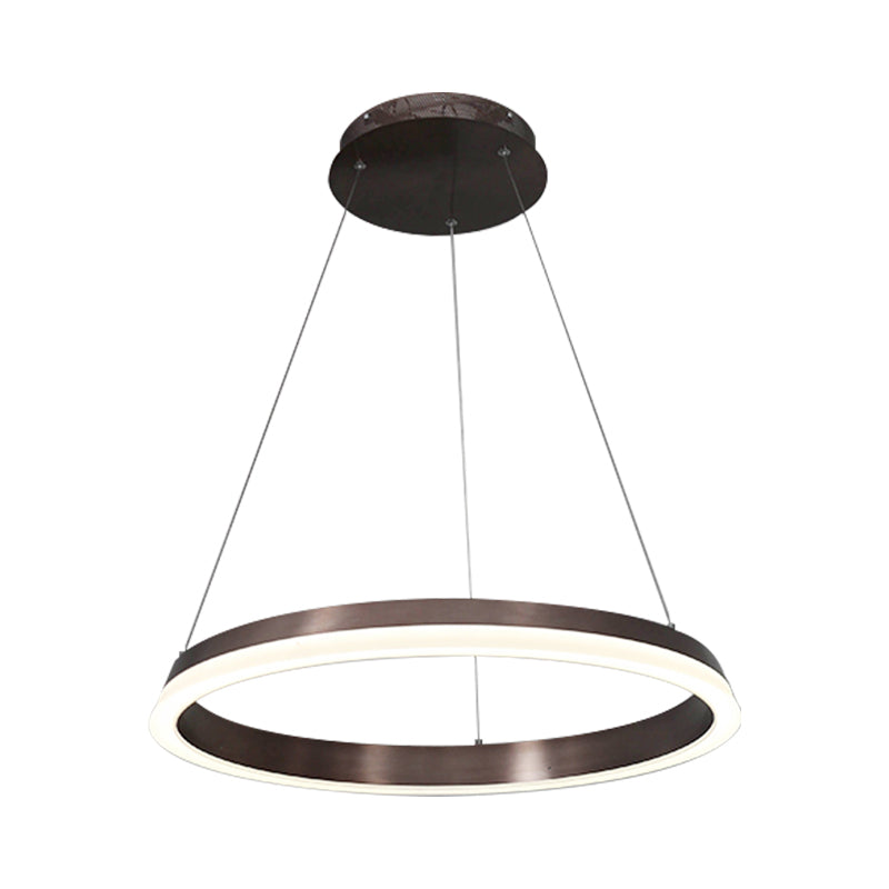 1/2-Head Bedroom Chandelier Lighting Fixture with Round Acrylic Shade Brown Ceiling Pendant Clearhalo 'Ceiling Lights' 'Chandeliers' 'Modern Chandeliers' 'Modern' Lighting' 142565