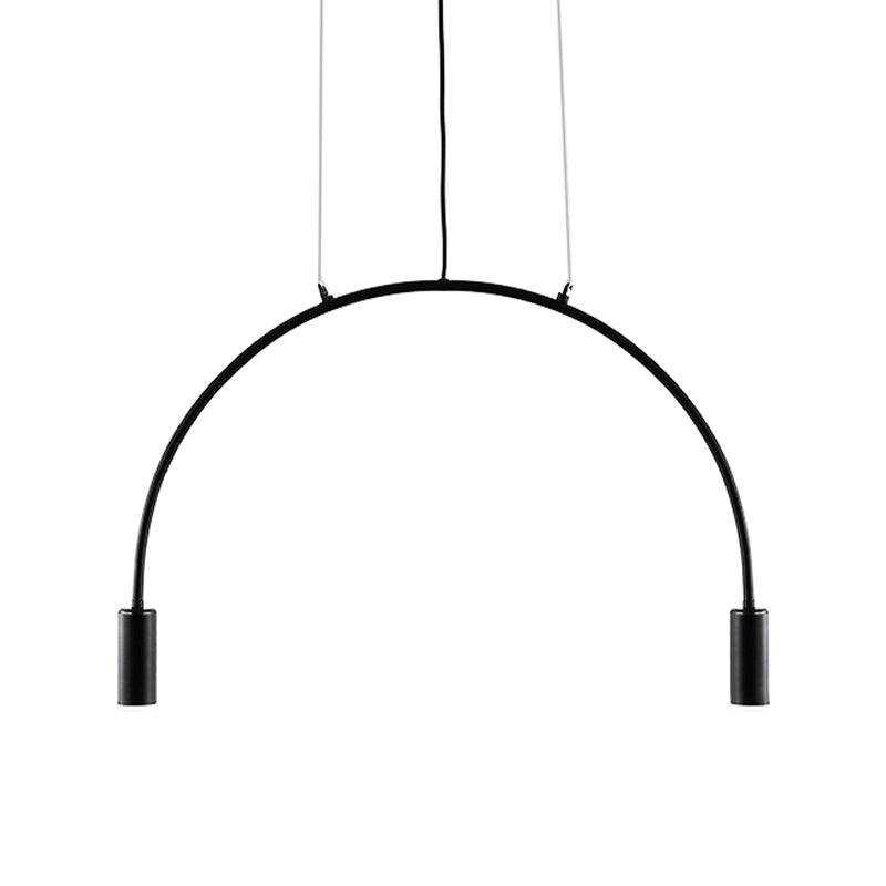 2/3/5 Lights Arched Pendant Lighting Contemporary Metal Black LED Suspension Light for Bar Clearhalo 'Ceiling Lights' 'Modern Pendants' 'Modern' 'Pendant Lights' 'Pendants' Lighting' 142979