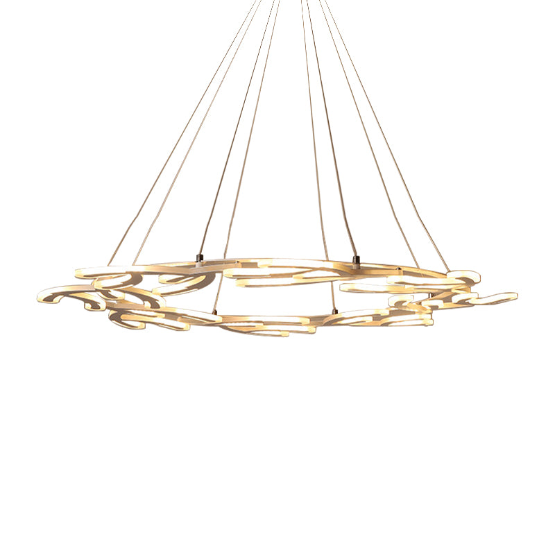 29.5"/37.5"/45" Dia Acrylic Branch Ceiling Light Fixture LED Chandelier Pendant in Warm/White Light Clearhalo 'Ceiling Lights' 'Chandeliers' 'Modern Chandeliers' 'Modern' Lighting' 143031