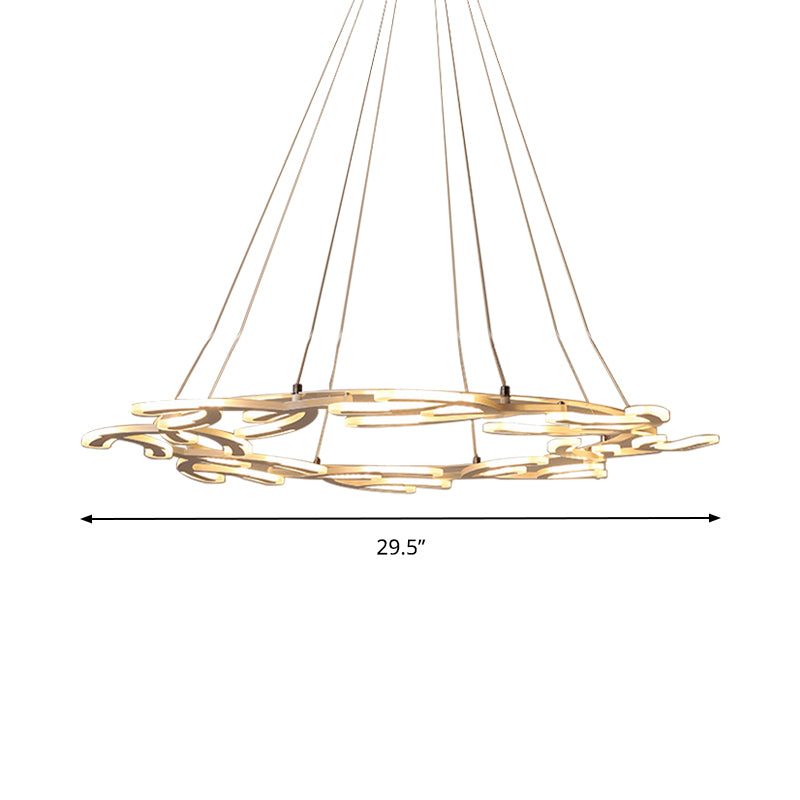 29.5"/37.5"/45" Dia Acrylic Branch Ceiling Light Fixture LED Chandelier Pendant in Warm/White Light Clearhalo 'Ceiling Lights' 'Chandeliers' 'Modern Chandeliers' 'Modern' Lighting' 143032