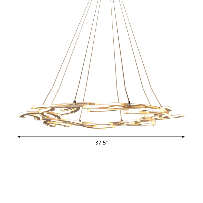 29.5"/37.5"/45" Dia Acrylic Branch Ceiling Light Fixture LED Chandelier Pendant in Warm/White Light Clearhalo 'Ceiling Lights' 'Chandeliers' 'Modern Chandeliers' 'Modern' Lighting' 143033