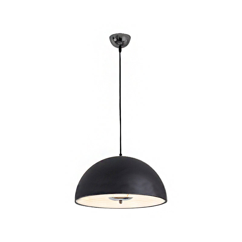 Domed Metallic Pendant Lamp Retro Style 1 Light Dining Room Hanging Ceiling Light in Rose Gold/Black Clearhalo 'Ceiling Lights' 'Modern Pendants' 'Modern' 'Pendant Lights' 'Pendants' Lighting' 143063