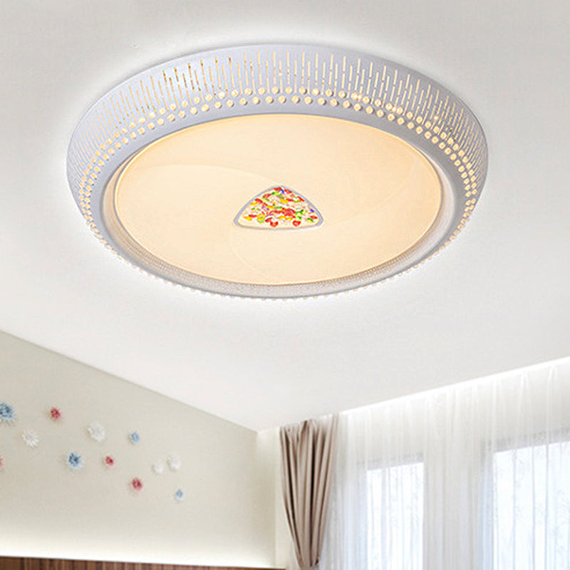 Circular Flush Mount Lighting Modernist Acrylic Led White Flush Ceiling Light Fixture in White Light, 23"/31" Wide Clearhalo 'Ceiling Lights' 'Close To Ceiling Lights' 'Close to ceiling' 'Flush mount' Lighting' 1433552