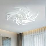 Modern Swirl Flush Mount Lamp Acrylic 3/4/5 Lights White Bedroom Ceiling Fixture in Warm/White Clearhalo 'Ceiling Lights' 'Close To Ceiling Lights' 'Close to ceiling' 'Flush mount' Lighting' 1433640