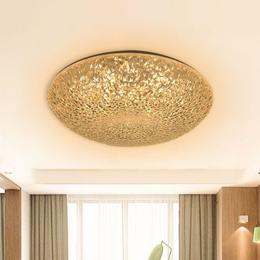 Bowl Flush Mount Lamp Minimalist Acrylic LED Clear Ceiling Light in White/Warm/Natural Light for Bedroom Clearhalo 'Ceiling Lights' 'Close To Ceiling Lights' 'Close to ceiling' Lighting' 1433794