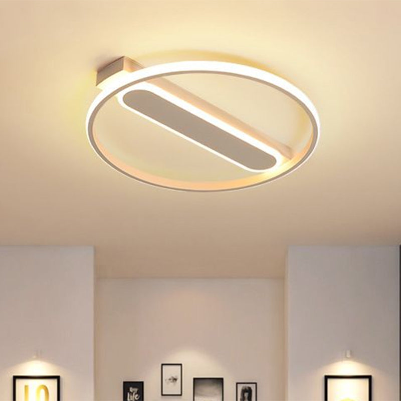 Ring Bedroom Ceiling Flush Mount Acrylic LED Simple Flush Light in Warm/White, 16"/19.5"/23.5" Dia Clearhalo 'Ceiling Lights' 'Close To Ceiling Lights' 'Close to ceiling' 'Flush mount' Lighting' 1433809