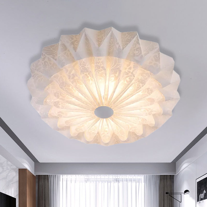 White Acrylic Flush Lighting with Dome Shade Integrated 21"/26" Wide 1 Light Modern Led Indoor Flush Mount Light Clearhalo 'Ceiling Lights' 'Close To Ceiling Lights' 'Close to ceiling' 'Flush mount' Lighting' 1434165