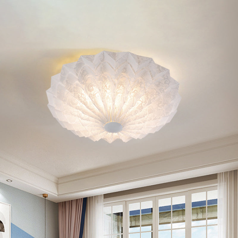 White Acrylic Flush Lighting with Dome Shade Integrated 21"/26" Wide 1 Light Modern Led Indoor Flush Mount Light Clearhalo 'Ceiling Lights' 'Close To Ceiling Lights' 'Close to ceiling' 'Flush mount' Lighting' 1434169