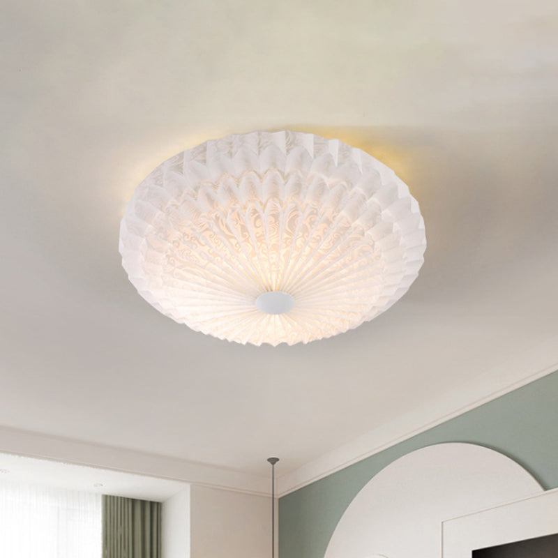 White Acrylic Flush Lighting with Dome Shade Integrated 21"/26" Wide 1 Light Modern Led Indoor Flush Mount Light Clearhalo 'Ceiling Lights' 'Close To Ceiling Lights' 'Close to ceiling' 'Flush mount' Lighting' 1434171