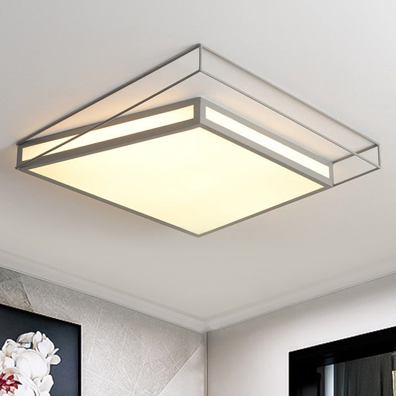 Black/Grey Hexagon/Square Flush Light Modern Acrylic Led Ceiling Flushmount in Third Gear Clearhalo 'Ceiling Lights' 'Close To Ceiling Lights' 'Close to ceiling' 'Flush mount' Lighting' 1434448