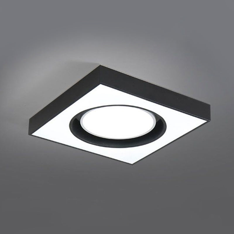 Acrylic Square Ceiling Mount Light Modern LED Flush Light in Black and White for Cloth Sop Clearhalo 'Ceiling Lights' 'Close To Ceiling Lights' 'Close to ceiling' 'Flush mount' Lighting' 1434460