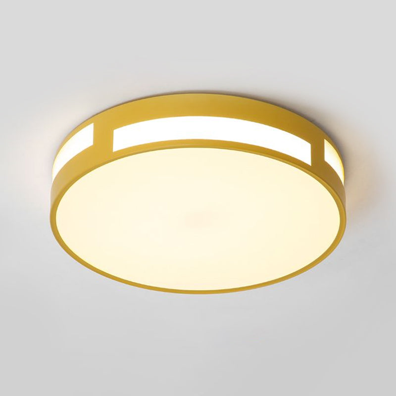 Round Flush Ceiling Light Modern Nordic Acrylic Shade LED Flushmount Light in Blue/Green/Pink/Yellow Clearhalo 'Ceiling Lights' 'Close To Ceiling Lights' 'Close to ceiling' 'Flush mount' Lighting' 1434671