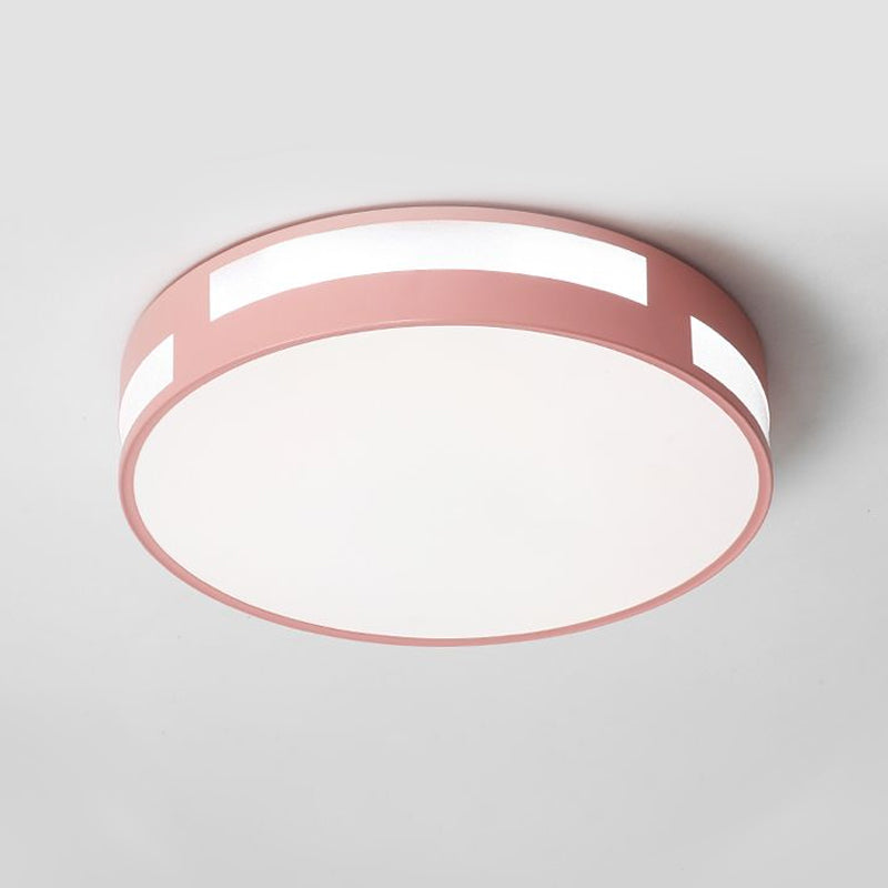 Round Flush Ceiling Light Modern Nordic Acrylic Shade LED Flushmount Light in Blue/Green/Pink/Yellow Clearhalo 'Ceiling Lights' 'Close To Ceiling Lights' 'Close to ceiling' 'Flush mount' Lighting' 1434672