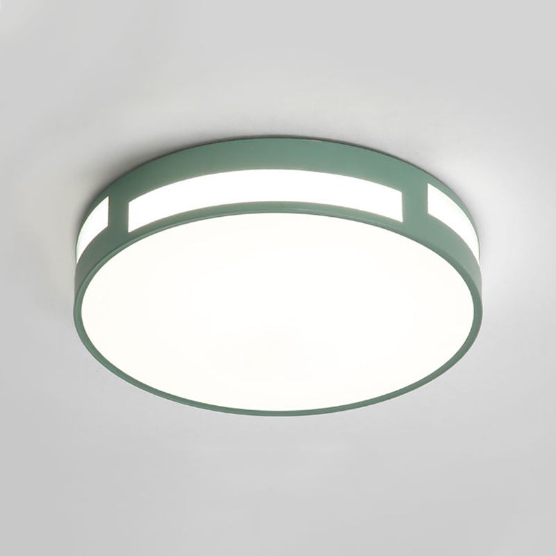 Round Flush Ceiling Light Modern Nordic Acrylic Shade LED Flushmount Light in Blue/Green/Pink/Yellow Clearhalo 'Ceiling Lights' 'Close To Ceiling Lights' 'Close to ceiling' 'Flush mount' Lighting' 1434673