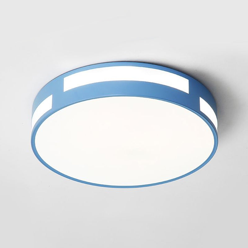 Round Flush Ceiling Light Modern Nordic Acrylic Shade LED Flushmount Light in Blue/Green/Pink/Yellow Clearhalo 'Ceiling Lights' 'Close To Ceiling Lights' 'Close to ceiling' 'Flush mount' Lighting' 1434674