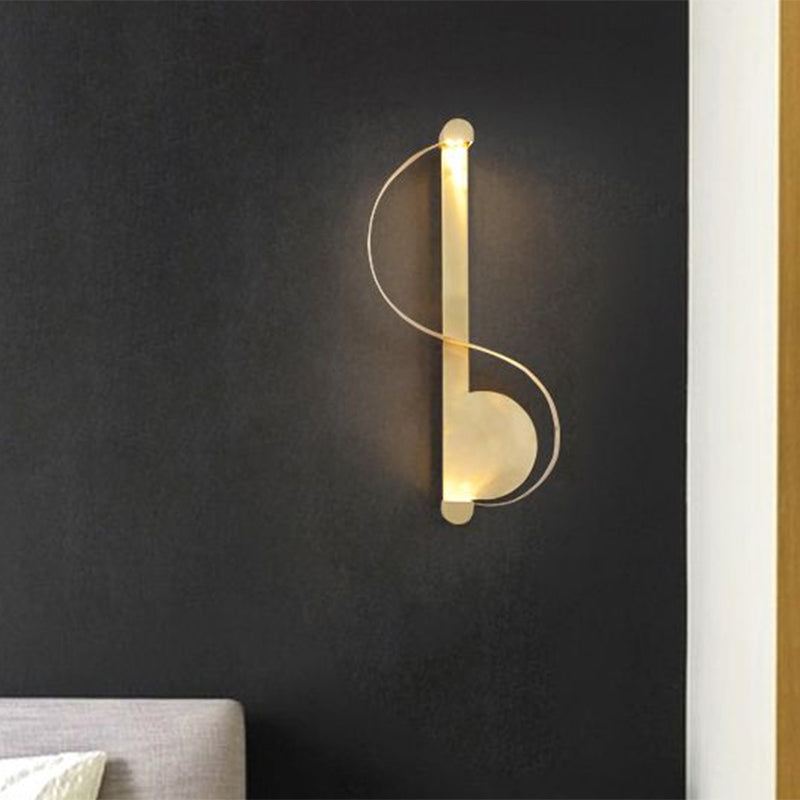 Colonial Curved Wall Mount Lighting Metal 1 Head Wall Mounted Lamp in Gold for Bedroom Clearhalo 'Wall Lamps & Sconces' 'Wall Lights' Lighting' 1434676