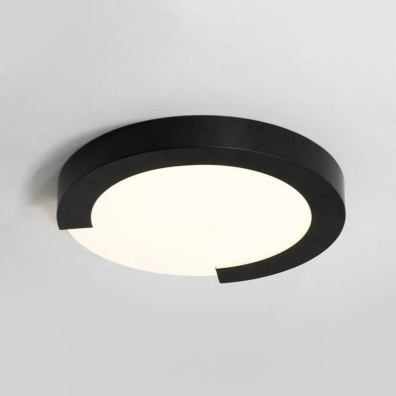 16"/20" Round Flush Mount Ceiling Lights Macaron Acrylic Metal Arc Flush Mount in Black/White/Pink Clearhalo 'Ceiling Lights' 'Close To Ceiling Lights' 'Close to ceiling' 'Flush mount' Lighting' 1434830