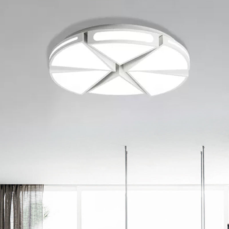 White/White and Black Round Ceiling Light for Kitchen, Metal 16"/19.5" Ceiling Lights Flush Mount Clearhalo 'Ceiling Lights' 'Close To Ceiling Lights' 'Close to ceiling' 'Flush mount' Lighting' 1434849