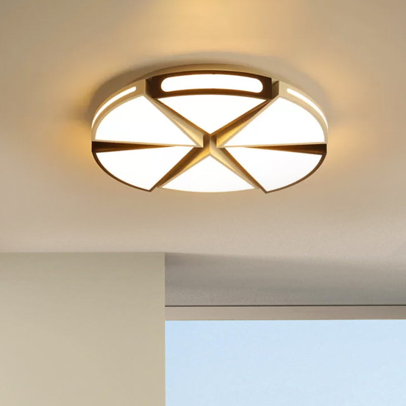 White/White and Black Round Ceiling Light for Kitchen, Metal 16"/19.5" Ceiling Lights Flush Mount Clearhalo 'Ceiling Lights' 'Close To Ceiling Lights' 'Close to ceiling' 'Flush mount' Lighting' 1434850