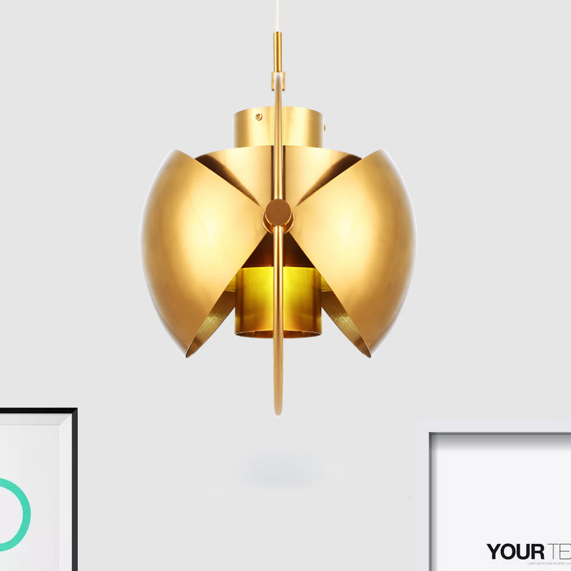 Metal Rotated Pendant Lighting in Modern Style 1 Light Black/White/Gold Hanging Light Clearhalo 'Ceiling Lights' 'Modern Pendants' 'Modern' 'Pendant Lights' 'Pendants' Lighting' 1434930