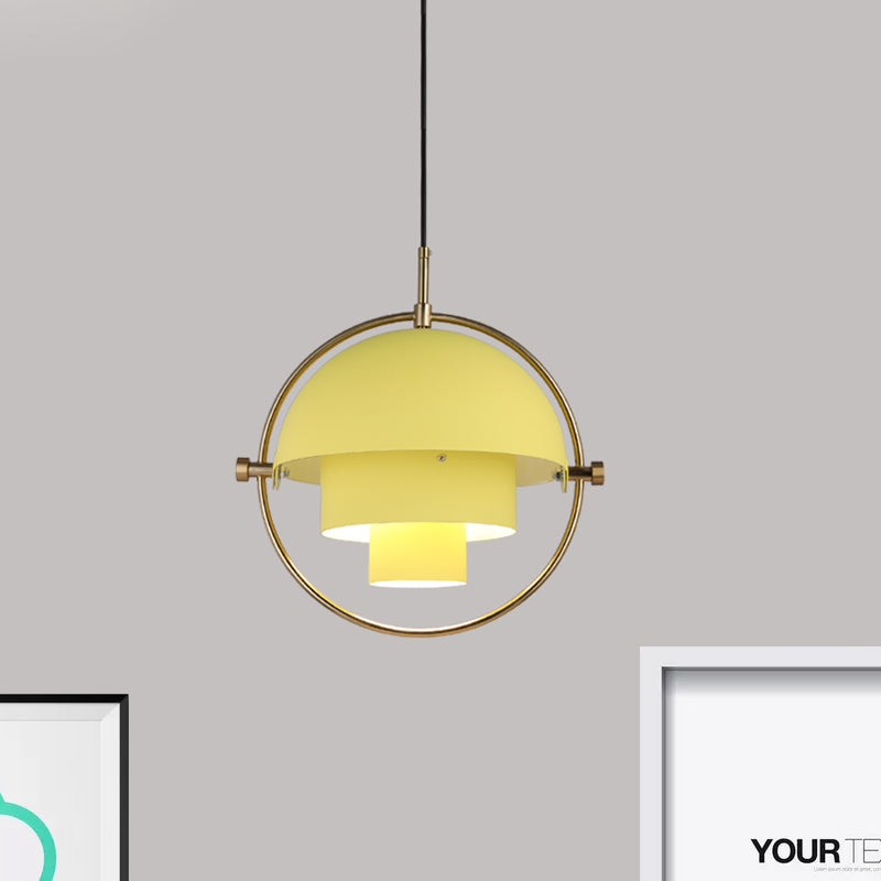 Metal Rotated Pendant Lighting in Modern Style 1 Light Black/White/Gold Hanging Light Clearhalo 'Ceiling Lights' 'Modern Pendants' 'Modern' 'Pendant Lights' 'Pendants' Lighting' 1434933