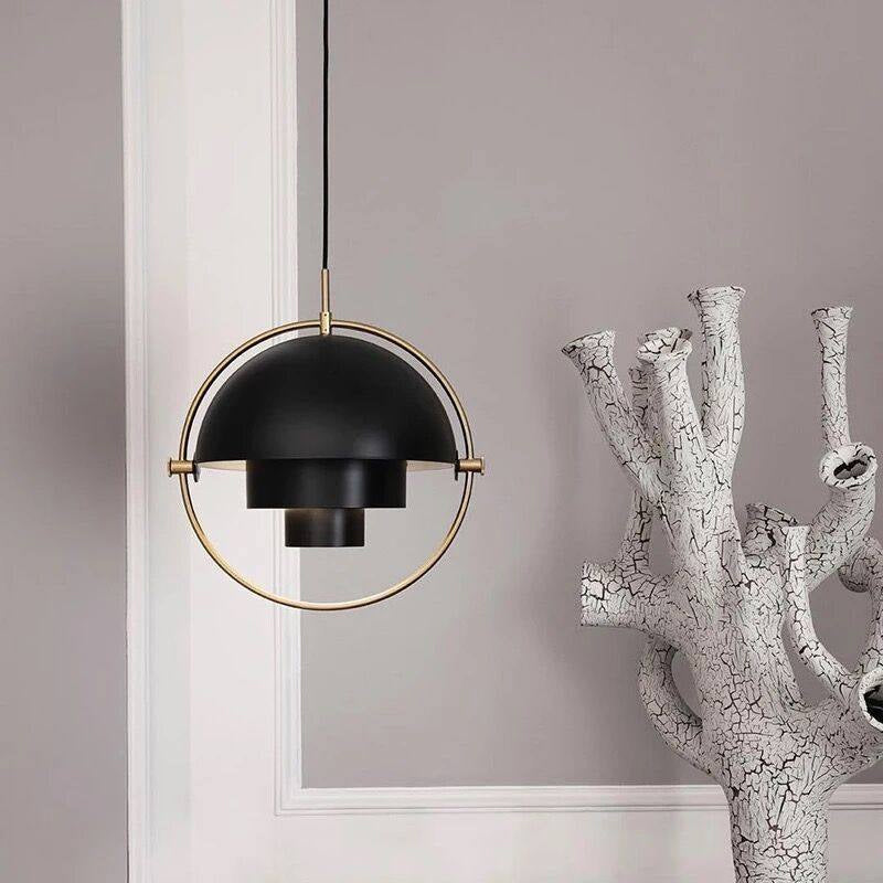 Metal Rotated Pendant Lighting in Modern Style 1 Light Black/White/Gold Hanging Light Clearhalo 'Ceiling Lights' 'Modern Pendants' 'Modern' 'Pendant Lights' 'Pendants' Lighting' 1434936