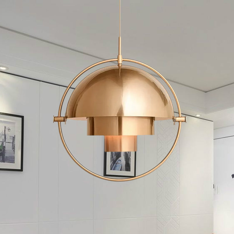 Metal Rotated Pendant Lighting in Modern Style 1 Light Black/White/Gold Hanging Light Clearhalo 'Ceiling Lights' 'Modern Pendants' 'Modern' 'Pendant Lights' 'Pendants' Lighting' 1434937