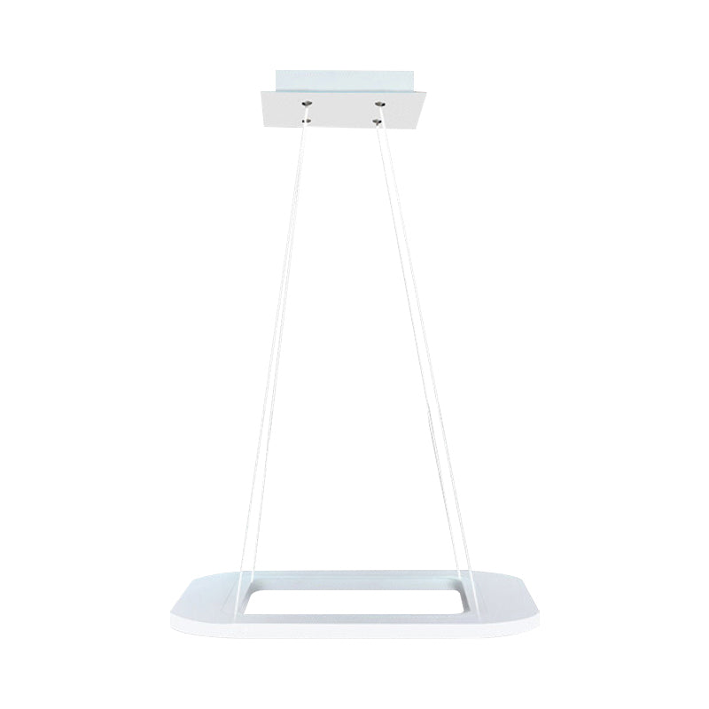 Simplicity Square LED Chandelier Light Acrylic 1/2/3 Light Office Ceiling Pendant in Warm/White/Natural Light Clearhalo 'Ceiling Lights' 'Chandeliers' 'Modern Chandeliers' 'Modern' Lighting' 143497