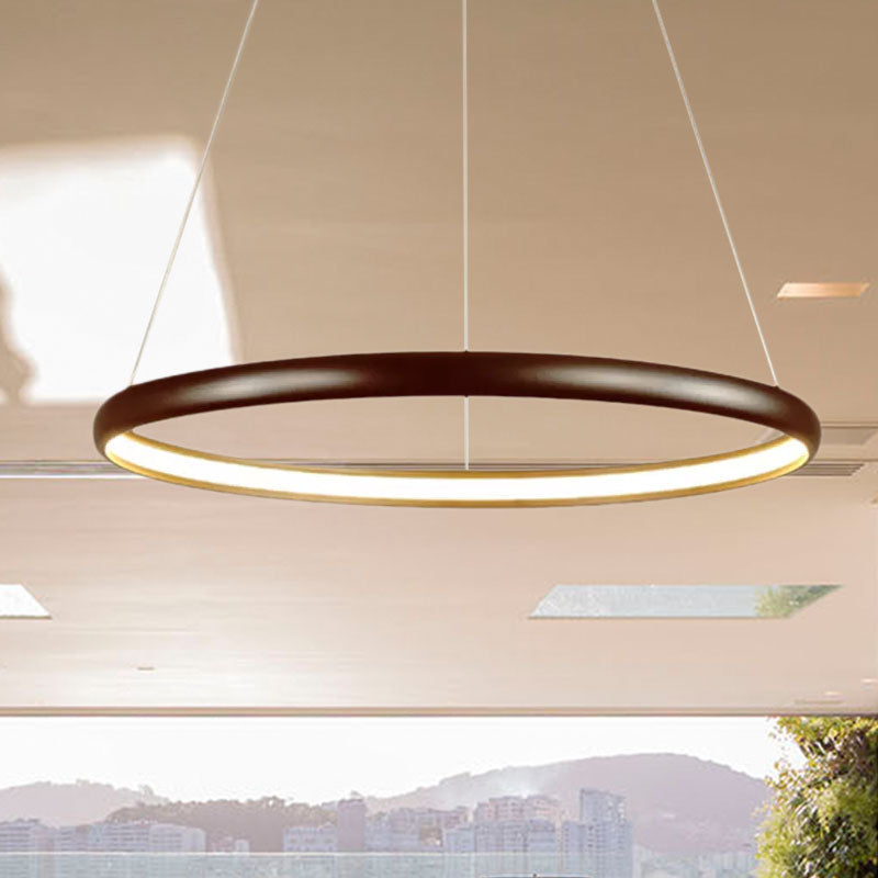 Black/Brown/Gold Orbit LED Ceiling Light Modernism 1/2/3-Light Acrylic Chandelier in Warm/White/Natural Light Clearhalo 'Ceiling Lights' 'Chandeliers' 'Modern Chandeliers' 'Modern' Lighting' 1435031