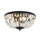 Crystal Strands Shade Flushmount Light Metal Finish Flush Mount Light Clearhalo 'Ceiling Lights' 'Close To Ceiling Lights' 'Close to ceiling' 'Flush mount' Lighting' 1439979