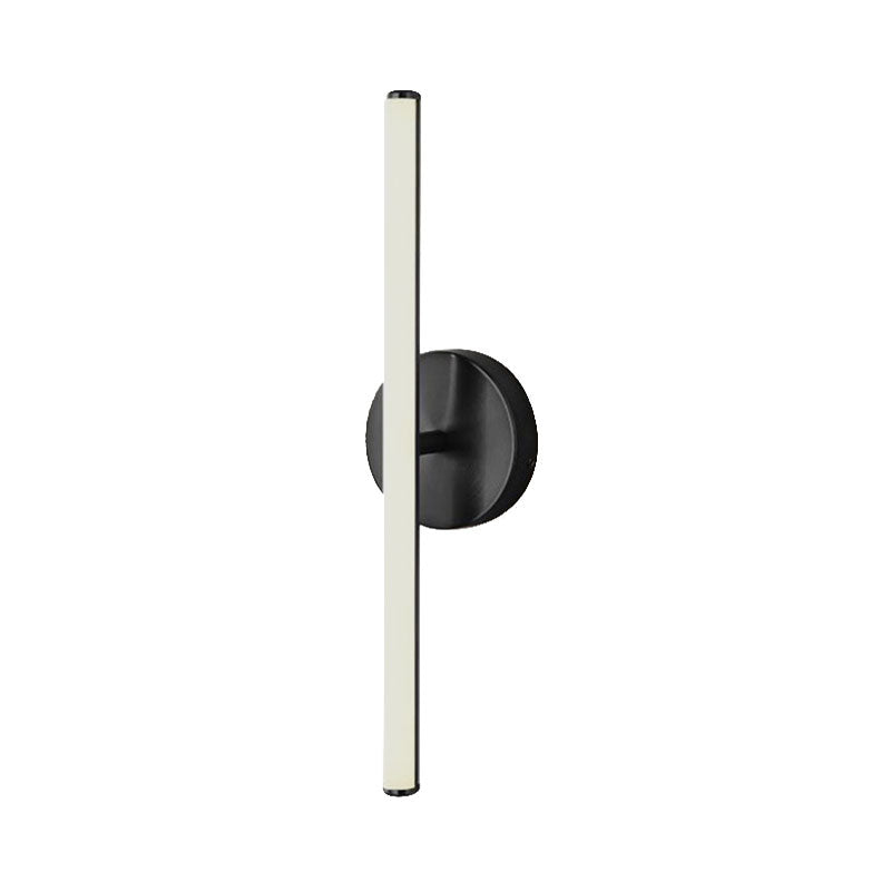 Gold/Black Tubular Wall Sconce Lighting Modern LED Acrylic Wall Lamp for Bathroom Clearhalo 'Cast Iron' 'Glass' 'Industrial' 'Modern wall lights' 'Modern' 'Tiffany' 'Traditional wall lights' 'Wall Lamps & Sconces' 'Wall Lights' Lighting' 144431