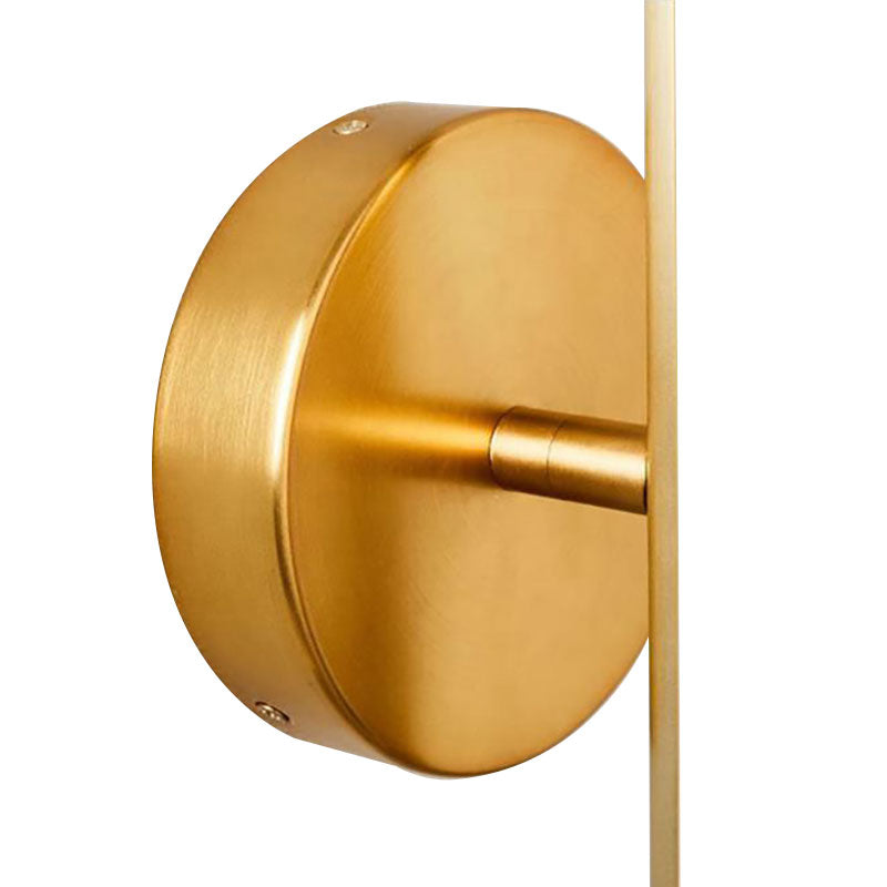 Gold/Black Tubular Wall Sconce Lighting Modern LED Acrylic Wall Lamp for Bathroom Clearhalo 'Cast Iron' 'Glass' 'Industrial' 'Modern wall lights' 'Modern' 'Tiffany' 'Traditional wall lights' 'Wall Lamps & Sconces' 'Wall Lights' Lighting' 144435