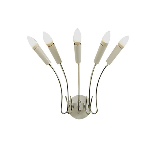 5-Lights Rocket Shaped Wall Lamp Contemporary Metal Wall Sconce Light for Living Room Clearhalo 'Cast Iron' 'Glass' 'Industrial' 'Modern wall lights' 'Modern' 'Tiffany' 'Traditional wall lights' 'Wall Lamps & Sconces' 'Wall Lights' Lighting' 144461