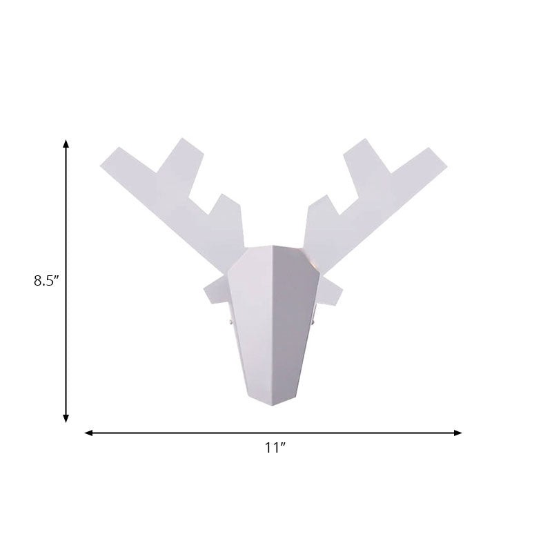 Antler Sconce Light Nordic Metal Grey/Pink 1 Light Wall Mount Light Fixture, 11"/15" Wide Clearhalo 'Cast Iron' 'Glass' 'Industrial' 'Modern wall lights' 'Modern' 'Tiffany' 'Traditional wall lights' 'Wall Lamps & Sconces' 'Wall Lights' Lighting' 144758