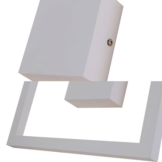Square Wall Lighting Simple Acrylic LED Black/White Sconce Light Fixture in Warm/White Light for Bedroom Clearhalo 'Cast Iron' 'Glass' 'Industrial' 'Modern wall lights' 'Modern' 'Tiffany' 'Traditional wall lights' 'Wall Lamps & Sconces' 'Wall Lights' Lighting' 144814
