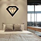 Acrylic Diamond Bedside Wall Lamp Contemporary LED Black/White Sconce Light Fixture in Warm/White Light Clearhalo 'Cast Iron' 'Glass' 'Industrial' 'Modern wall lights' 'Modern' 'Tiffany' 'Traditional wall lights' 'Wall Lamps & Sconces' 'Wall Lights' Lighting' 144863