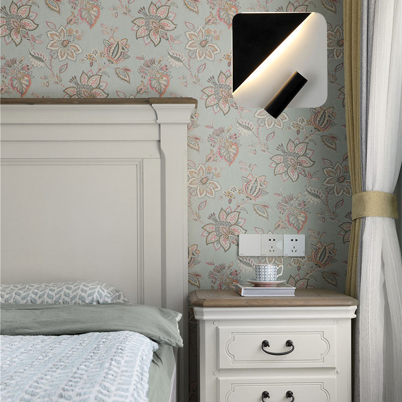 Modern Black/White Wall Lighting with Spotlight LED Metal Wall Lamp for Bedroom Study Clearhalo 'Cast Iron' 'Glass' 'Industrial' 'Modern wall lights' 'Modern' 'Tiffany' 'Traditional wall lights' 'Wall Lamps & Sconces' 'Wall Lights' Lighting' 144869