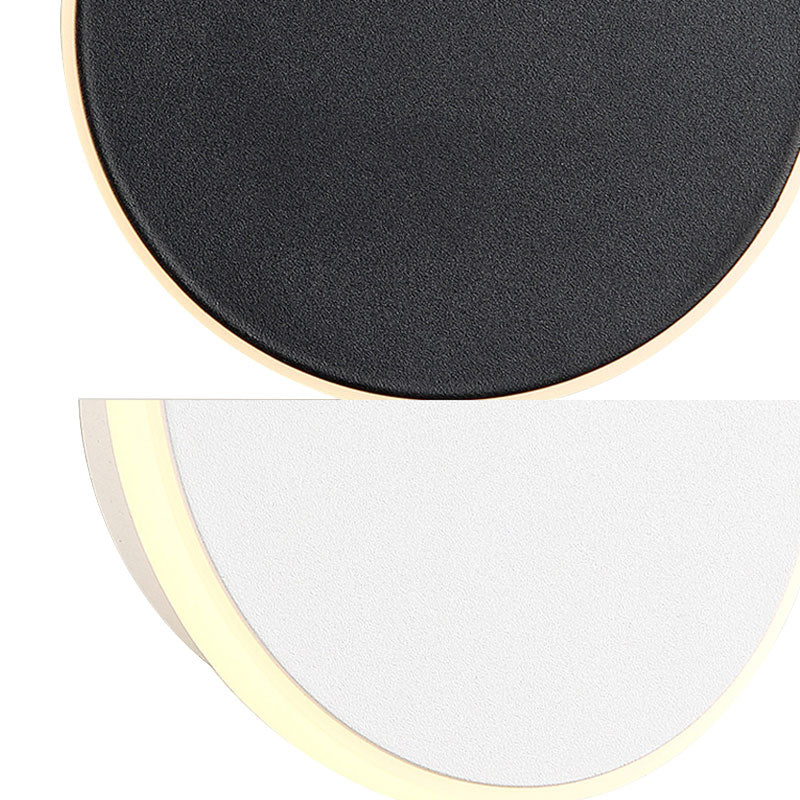 Black/White Disc LED Sconce Modernism Single Acrylic Wall Lighting Ideas in Warm/White Light Clearhalo 'Modern wall lights' 'Modern' 'Wall Lamps & Sconces' 'Wall Lights' Lighting' 144909
