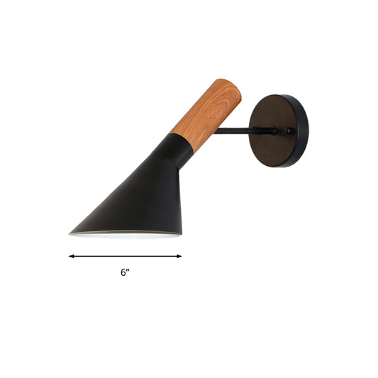 Nordic Style Monochrome Wall Light Single Bulb Metallic Sconce Light for Showroom Gallery Clearhalo 'Cast Iron' 'Glass' 'Industrial' 'Modern wall lights' 'Modern' 'Tiffany' 'Traditional wall lights' 'Wall Lamps & Sconces' 'Wall Lights' Lighting' 144997