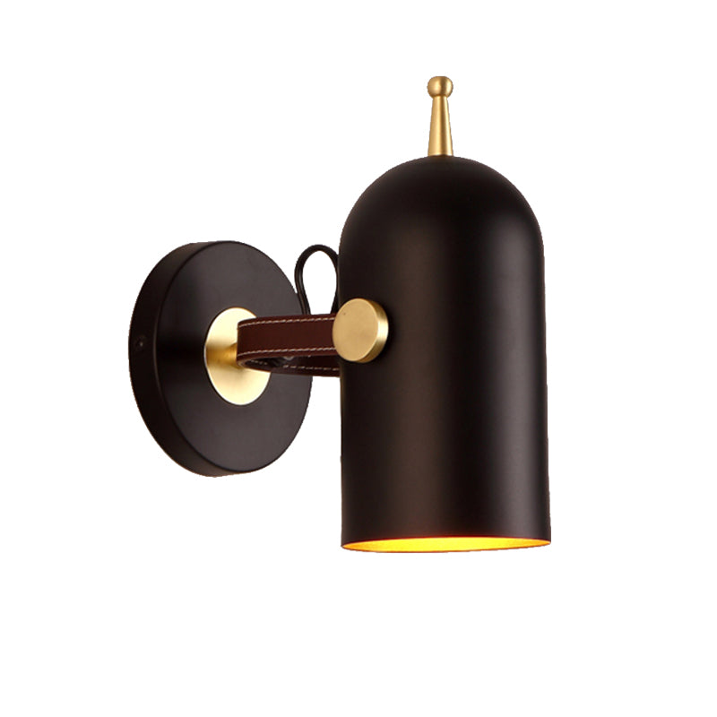 Rotatable Contemporary Cup Shade Wall Light One Head Metallic Wall Lamp in Black for Office Corridor Clearhalo 'Cast Iron' 'Glass' 'Industrial' 'Modern wall lights' 'Modern' 'Tiffany' 'Traditional wall lights' 'Wall Lamps & Sconces' 'Wall Lights' Lighting' 145011