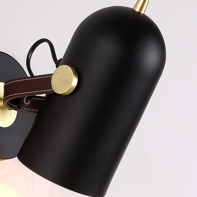 Rotatable Contemporary Cup Shade Wall Light One Head Metallic Wall Lamp in Black for Office Corridor Clearhalo 'Cast Iron' 'Glass' 'Industrial' 'Modern wall lights' 'Modern' 'Tiffany' 'Traditional wall lights' 'Wall Lamps & Sconces' 'Wall Lights' Lighting' 145013