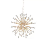 Crystal Urchin Down Lighting Pendant Minimalist 12-Light Living Room Chandelier in Gold Clearhalo 'Ceiling Lights' 'Chandeliers' 'Modern Chandeliers' 'Modern' Lighting' 1450941