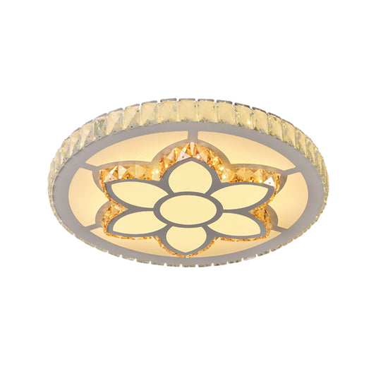 LED Flush Mount Ceiling Fixture Modern Flower/Lemon Slice Clear Crystal Flushmount Lighting for Bedroom Clearhalo 'Ceiling Lights' 'Close To Ceiling Lights' 'Close to ceiling' 'Flush mount' Lighting' 1451310