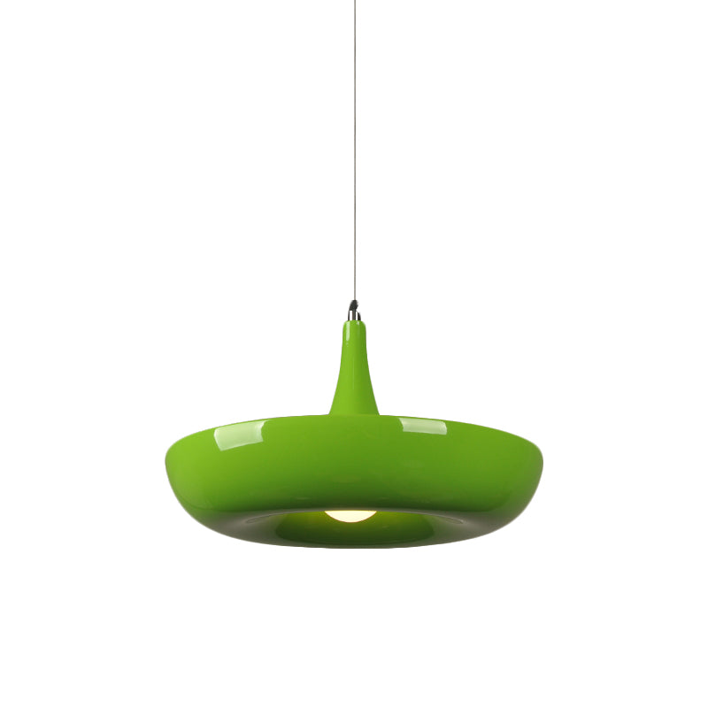 Aluminium Bowl Pendant Ceiling Light Industrial 1 Bulb Restaurant Plant Hanging Lamp in Black/White/Green Clearhalo 'Ceiling Lights' 'Pendant Lights' 'Pendants' Lighting' 1454744