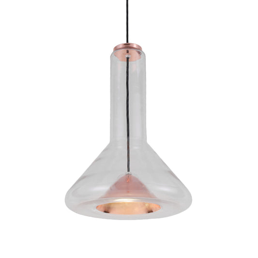 Blue/Rose Gold Conical Hanging Lamp Macaron Style Iron LED Pendant Ceiling Light with Extra Outer Funnel Shade Clearhalo 'Ceiling Lights' 'Glass shade' 'Glass' 'Modern Pendants' 'Modern' 'Pendant Lights' 'Pendants' Lighting' 1454975