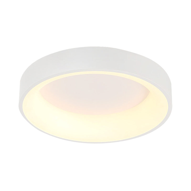 Round Flush Mount Recessed Lighting Simple Acrylic White/Grey 16/19.5 Inch W LED Ceiling Fixture with Hollow Design, Warm/White Light Clearhalo 'Ceiling Lights' 'Close To Ceiling Lights' 'Close to ceiling' 'Flush mount' Lighting' 1455259